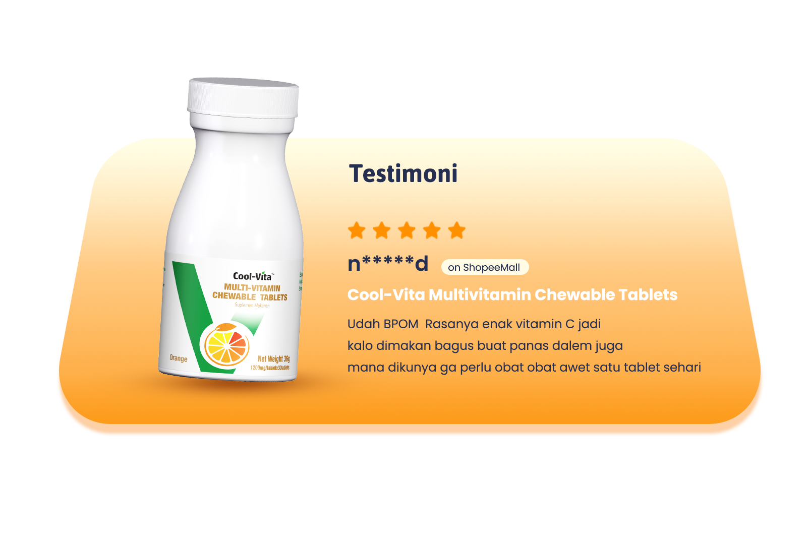 Testimoni Multivitamin